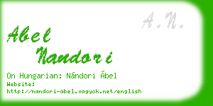 abel nandori business card